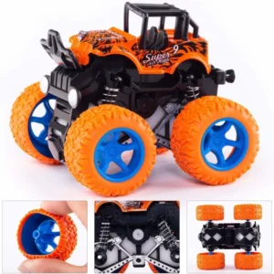 Colorful Friction Powered Monster Trucks (Set of 4)