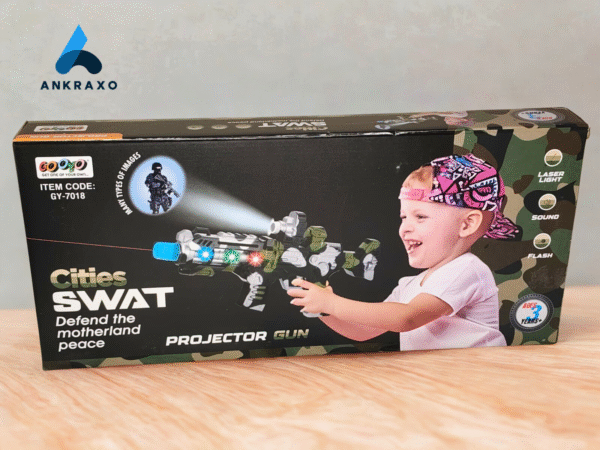 Projector Gun Toy for Kids with Light, Sound & Flash - Realistic Play Experience!