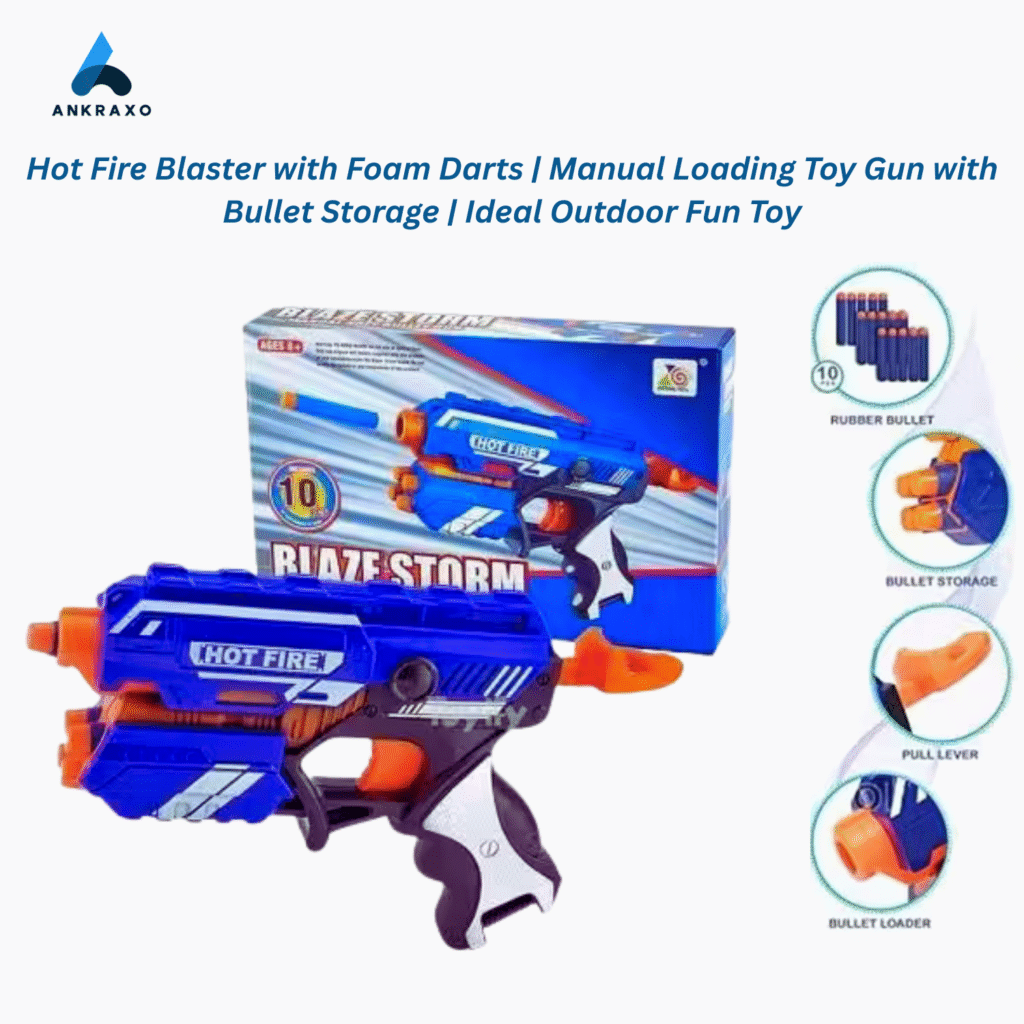 Hot Fire Toy Gun Blaster with 10 Soft Foam Darts & Bullet Storage ...